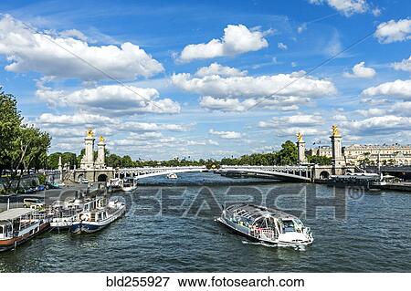 "Boats on urban river, Paris, Ile de France, France" View Large Photo Image Stock Photo - "Boats on urban river, Paris, Ile de France, France". Fotosearch