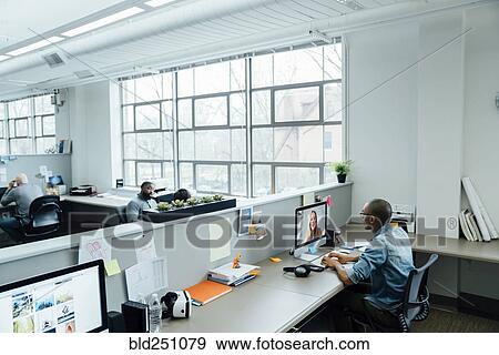 Business people on video conference View Large Photo Image Stock Photo - Business people on video conference. Fotosearch
