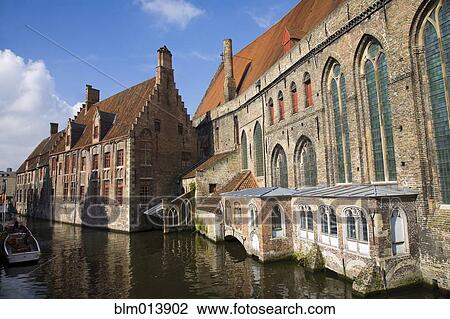 Cathedral and buildings on canal View Large Photo Image Stock Image - Cathedral and buildings on canal. Fotosearch