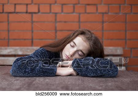 Caucasian girl resting View Large Photo Image Stock Photo - Caucasian girl resting. Fotosearch