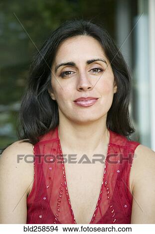 Picture - Close up of mixed race woman. Fotosearch