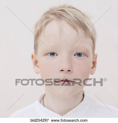 Stock Photo - Close up of serious Caucasian girl. Fotosearch