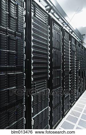 Stock Photograph - Computer racks in server room. Fotosearch