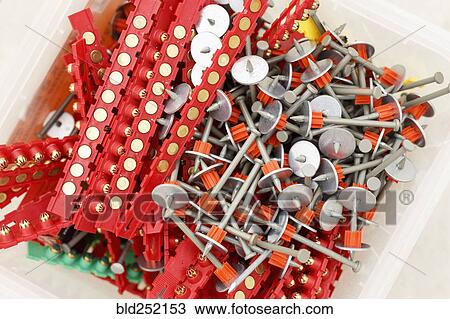 Container of nails and washers View Large Photo Image Stock Image - Container of nails and washers. Fotosearch
