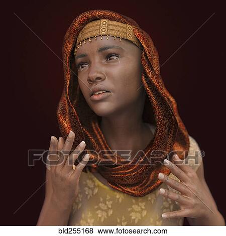 Crying woman wearing headscarf View Large Photo Image Stock Photo - Crying woman wearing headscarf. Fotosearch
