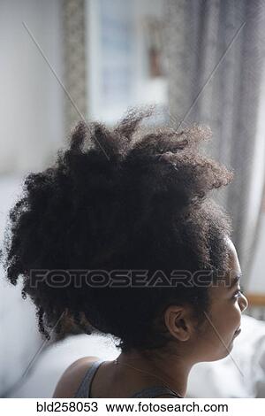 Curly hair of African American woman View Large Photo Image Stock Image - Curly hair of African American woman. Fotosearch