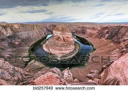Stock Photo - Curving river in desert. Fotosearch