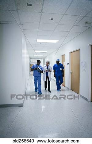 Doctor and nurses discussing paperwork in hospital View Large Photo Image Stock Photo - Doctor and nurses discussing paperwork in hospital. Fotosearch