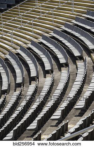 Empty chairs in stadium View Large Photo Image Picture - Empty chairs in stadium. Fotosearch
