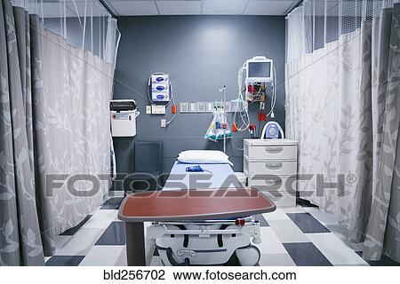 Empty hospital bed View Large Photo Image Stock Image - Empty hospital bed. Fotosearch