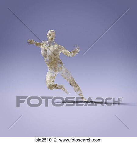 Stock Image - Futuristic man dancing. Fotosearch