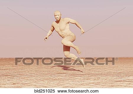 Futuristic man running in desert View Large Photo Image Stock Photography - Futuristic man running in desert. Fotosearch