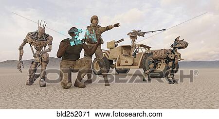 Futuristic soldiers and robot dog in desert View Large Photo Image Stock Image - Futuristic soldiers and robot dog in desert. Fotosearch