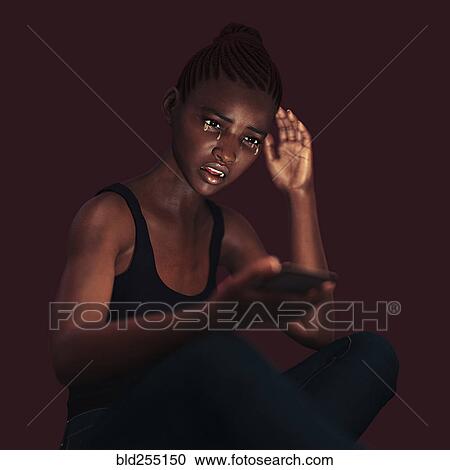 Girl texting on cell phone and crying View Large Photo Image Stock Image - Girl texting on cell phone and crying. Fotosearch