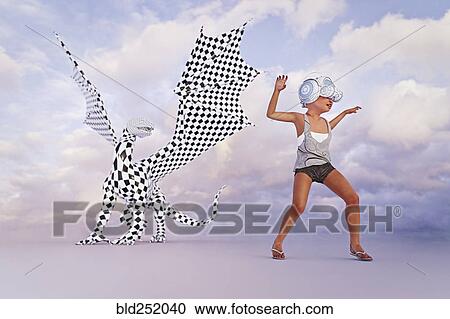 Girl wearing virtual reality goggles imitating dragon View Large Photo Image Stock Image - Girl wearing virtual reality goggles imitating dragon. Fotosearch