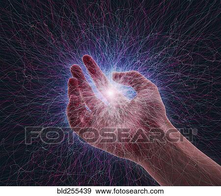 Stock Photo - Hand holding energy. Fotosearch