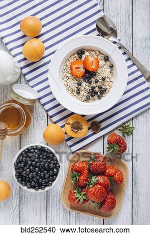 Healthy breakfast on table View Large Photo Image Stock Image - Healthy breakfast on table. Fotosearch