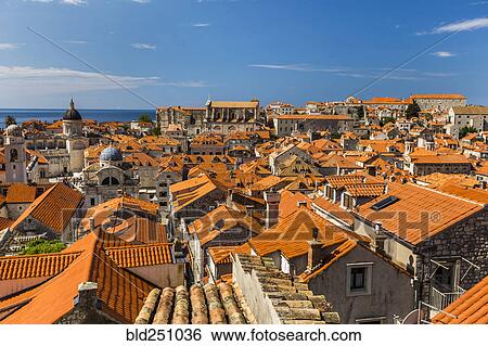 Stock Photograph - High angle view of cityscape. Fotosearch