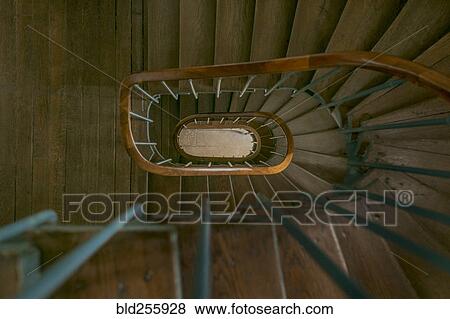 High angle view of winding staircase View Large Photo Image Stock Photo - High angle view of winding staircase. Fotosearch