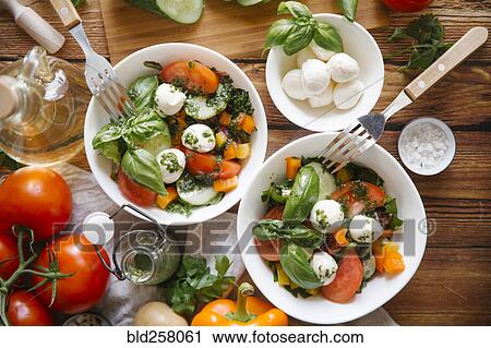 Ingredients for ca1ese salad View Large Photo Image Stock Image - Ingredients for ca1ese salad. Fotosearch