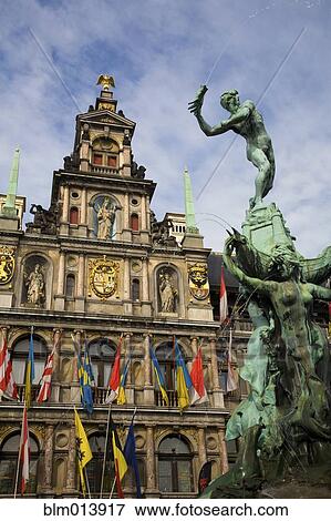 Stock Photo - Ornate building and statue. Fotosearch