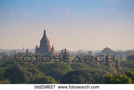 Pagodas in landscape View Large Photo Image Stock Photo - Pagodas in landscape. Fotosearch