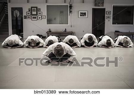Stock Photo - People in martial arts class. Fotosearch