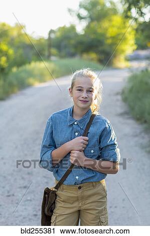 Portrait of confidence Caucasian girl hiking View Large Photo Image Stock Image - Portrait of confidence Caucasian girl hiking. Fotosearch