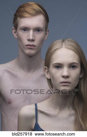 Stock Photo - Portrait of serious Caucasian couple. Fotosearch