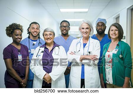 Portrait of smiling medical team View Large Photo Image Stock Image - Portrait of smiling medical team. Fotosearch