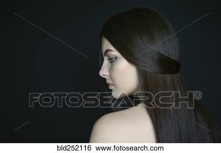 Stock Photograph - Profile of Caucasian woman. Fotosearch