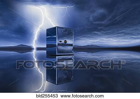 Reflection of lightning near safe View Large Photo Image Stock Image - Reflection of lightning near safe. Fotosearch