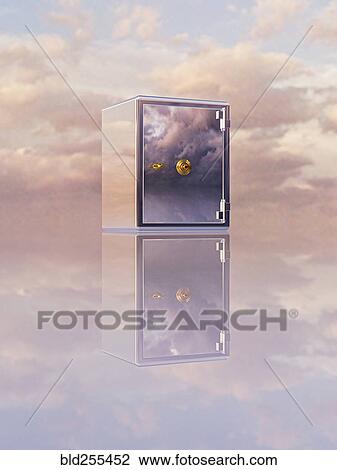 Reflection of safe in clouds View Large Photo Image Stock Image - Reflection of safe in clouds. Fotosearch