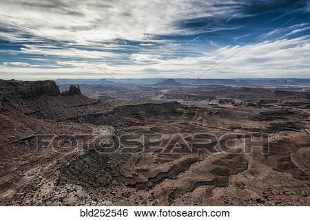 Stock Photograph - "Scenic view of canyonlands in Moab, Utah, United States". Fotosearch