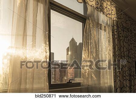 Scenic view of city from window View Large Photo Image Stock Image - Scenic view of city from window. Fotosearch