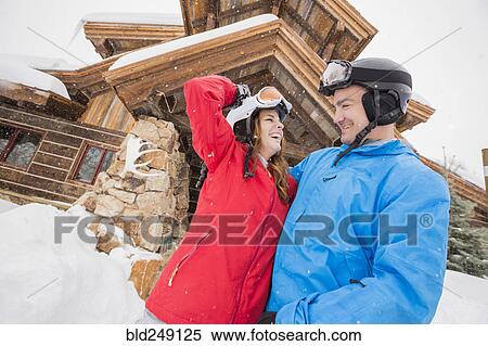 Smiling Caucasian family on winter vacation View Large Photo Image Stock Photography - Smiling Caucasian family on winter vacation. Fotosearch
