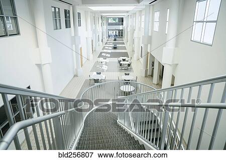 Stock Photo - Staircase to empty lobby. Fotosearch