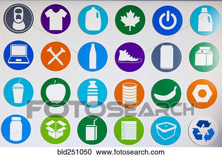 Stock Image - Symbols on wall. Fotosearch