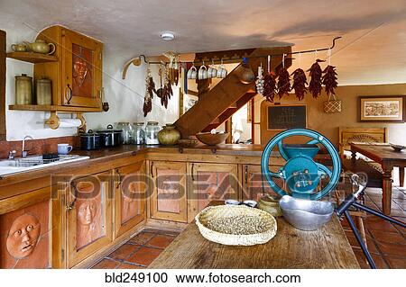 Stock Image - Traditional indigenous kitchen. Fotosearch