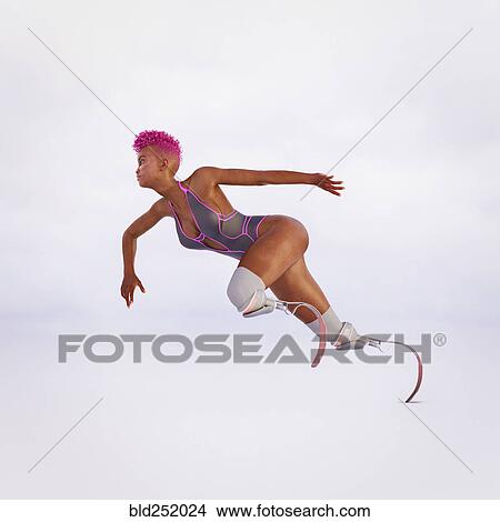 Woman running with artificial legs View Large Photo Image Picture - Woman running with artificial legs. Fotosearch