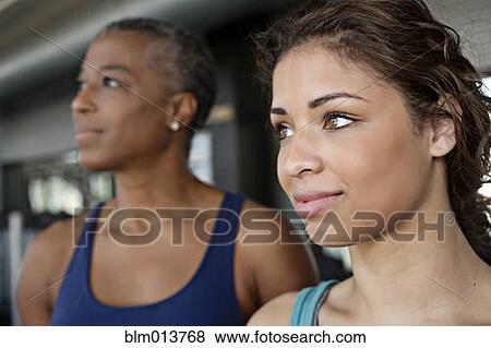 Stock Photo - Women in health club. Fotosearch