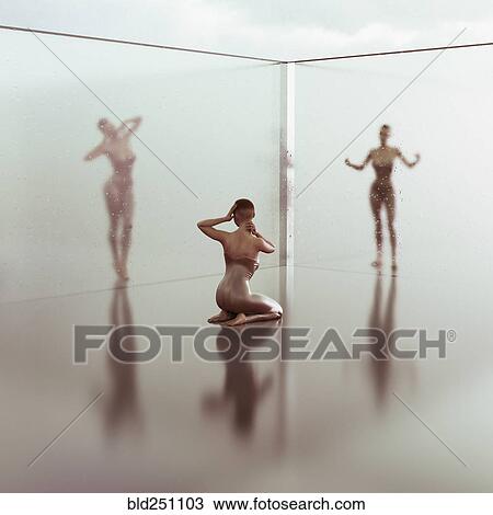 Women separated by glass walls View Large Photo Image Stock Image - Women separated by glass walls. Fotosearch
