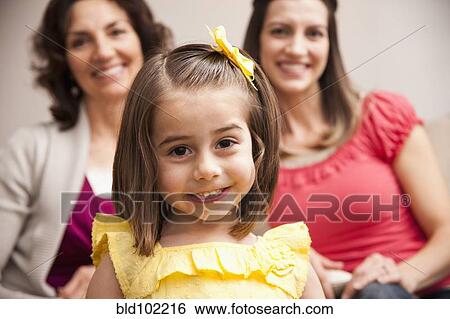 Stock Photograph - Caucasian mother, daughter and grandmother. Fotosearch