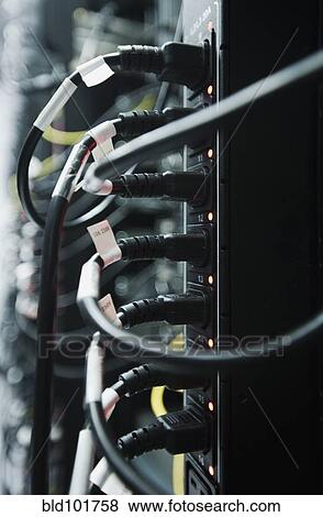 Stock Photo - Close up of computer cords. Fotosearch