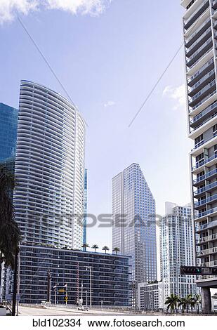 Picture - Highrise buildings in urban city. Fotosearch