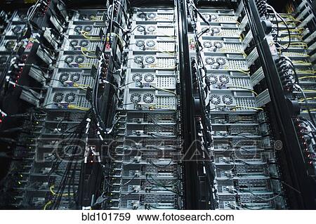Server racks and cables View Large Photo Image Stock Photo - Server racks and cables. Fotosearch