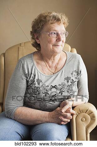 Stock Image - Smiling Caucasian woman. Fotosearch