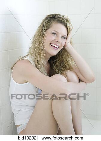 Stock Image - Smiling Caucasian woman. Fotosearch