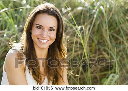 Smiling Caucasian woman View Large Photo Image Stock Photograph - Smiling Caucasian woman. Fotosearch
