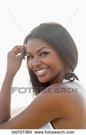 Picture - Smiling woman. Fotosearch